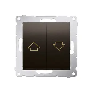 Pushbutton switch Kontakt-Simon DZP1.01/46 — plastic housing, bronze, 250 V AC, 10 A, 75×45 mm