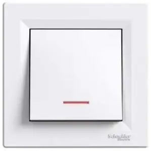 Schneider Electric staircase switch with indicator light EPH1500121, white