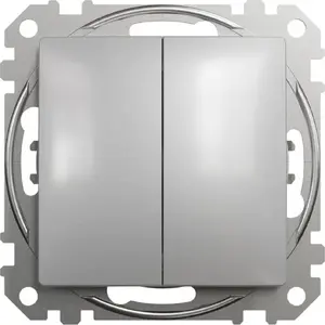 Двойной лестничный выключатель Schneider Electric Sedna Design SDD113108 серебристый алюминий