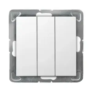 Wall Switch Ospel ŁP-13Y/m/00 — White, 10 A, 250 V, IP20, 71×71×40 mm