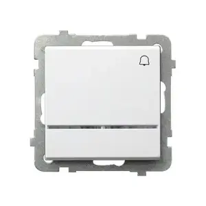 Ospel ŁP-6RS/m/00 viedais slēdzis, balts, IP20, 250 V AC, 10 A, 71×71×42 mm