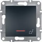 Push button doorbell Schneider Electric Asfora without frame with illumination anthracite EPH1700171