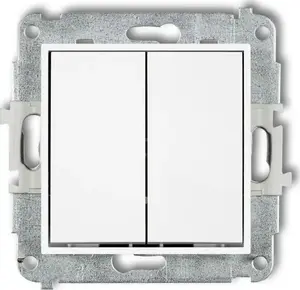 Push button switch Karlik MWP-44.1 white — single-pole manual control for lighting