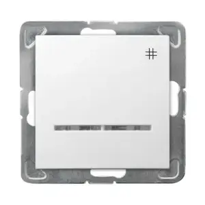 Настенный выключатель Ospel ŁP-4YS/m/00, белый, 16 A, 250 V, IP20, 71×71×40 мм