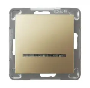Smart switch Ospel ŁP-1YS/m/28, gold, IP20, 16 A, 250 V, 71×71×40 mm