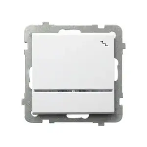 Wall Switch Ospel ŁP-3RS/m/00 White — 16 A, 250 V, IP20, 71×71×42 mm