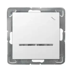 Wall Switch Ospel ŁP-3YS/m/00 White — 16 A, 250 V, IP20, 71x71x40 mm