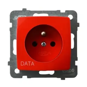 Розетка Ospel GP-1SZD/m/00 — 16 А, IP20, 71×71×39 мм, белая