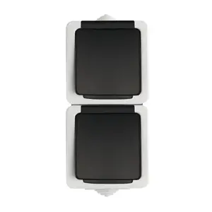 Socket outlet Kanlux 25360, IP54 weatherproof, ABS housing, 250 V / 16 A, Protection class I