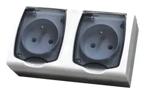 Socket outlet Ospel GNH-2NZ/00/d 16 A, IP44, white