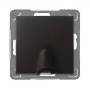 Розетка Ospel GPPK-1Y/m/50 антрацит IP20 71×71×48 мм
