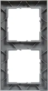 Frame Legrand SUNO double aluminium – 2-gang decorative wall frame 721512