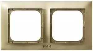Накладка для выключателя Ospel RH-2Y/28, золотая, IP44, 155×84 мм