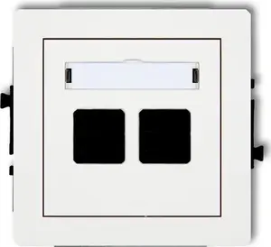 Механизм мультимедийной розетки Karlik Deco DGM-2P — одинарный модуль