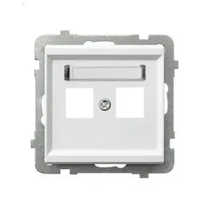 Розетка Ospel GPK-2R/p/00 — белая, IP20, 71×71×33 мм