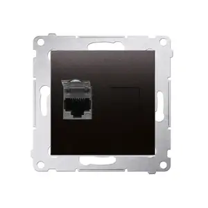 Розетка Kontakt-Simon D61E.01/48 — антрацит, пластик, IP20, 75×75×44 мм
