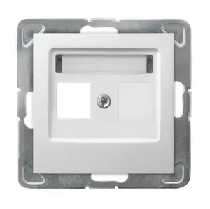Розетка Ospel GPK-1Y/p/00 белая, IP20, 71×71×33,5 мм