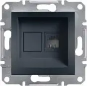 Telefona rozete Schneider Electric Asfora RJ11 bez rāmja, antracīta (EPH4100171)