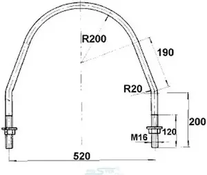 Mounting Clamp ALPAR OU-2 — stationary pipe/rail clamp, steel construction