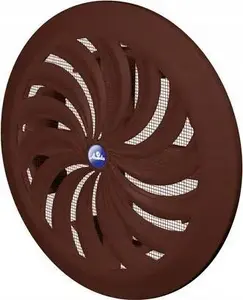 Round ventilation grille AWENTA T88 Ø100–150 mm brown