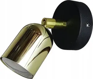 Sienas lampiņa TKKRYWULT 6030 — 1x10W GU10 spota lampa, melna/zelta
