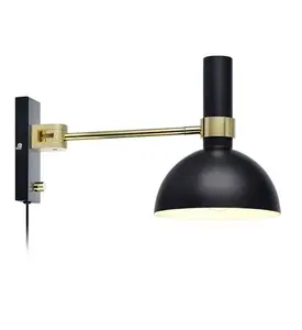 Ceiling lamp Markslojd Larry E27, surfaced mount, 1×E27, IP20, Class II, black/gold