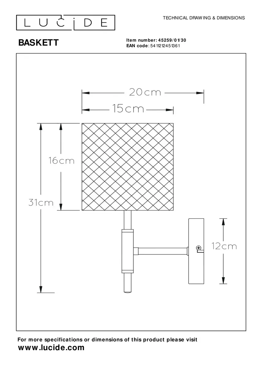 Griestu lampa Lucide 45259/01/30 Photo 6