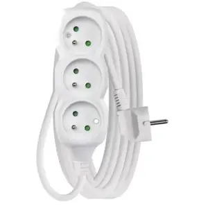 Pagarinātājs barošanai EMOS 1902030508 P0315R — kabelis 5 m, 3 AC kontaktligzdas, 1.5 mm², iekštelpām, balts