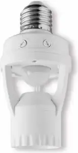 Motion sensor lamp holder GTV CR-6 for E27 bulbs 60W, 220–240V, 360° detection