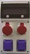 Distribution Box with Sockets Scame 32/5.16/5.2x230.11MOD IP44 (632.3122)