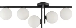Потолочная лампа SIGMA ANDY 33287 LED Ready чёрная для спальни, накладная