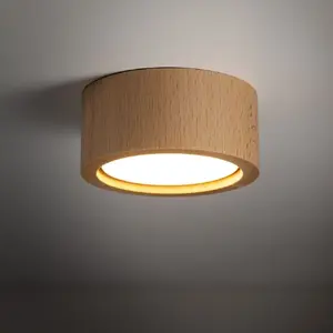 Потолочный плафон No name TK Lighting Eve 10123, 1x11W GX53, деревянная отделка
