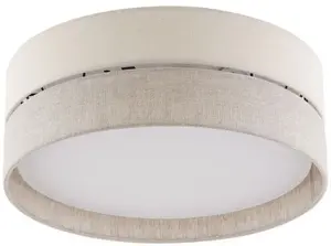 Griestu lampa TK_LIGHTING Eco 5775 — plakanā uzstādīšana, 3×15W, E27 pamatnes, balti/pelēka