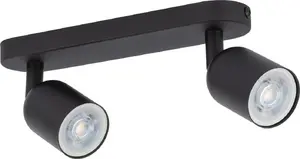 Griestu lampa TKKRYWULT Top 4780 — 2x10W GU10, melna