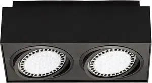 Потолочный светильник Zuma Line Boxy CL 2 20075-BK — 2×GU10/AR111, макс 15 Вт, алюминий, чёрный