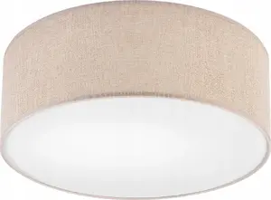 Потолочный светильник LAMKUR Estelle 48369 — 1×60W E27, бежево‑белый, круглый плафон