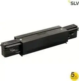 Barošanas savienotājs 3-fāžu sliežu apgaismojumam Spotline-SLV 25115-uniw — garenisks melns