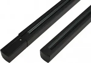 3-phase Track Rail Set 2 m Azzardo AZ2992 with End Power and End Cap, Black