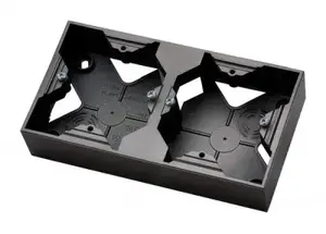 Outlet box Ospel PNP-2Y/50 — recessed electrical box, 155×84×34 mm, anthracite