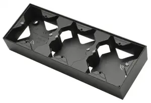 Outlet box Ospel PNP-3R/33, 226×84×37 mm, black