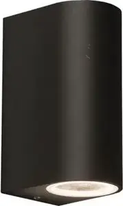 Wall light NOWODVORSKI Nico 9517 — outdoor wall lamp, 2×10W GU10, IP54, graphite