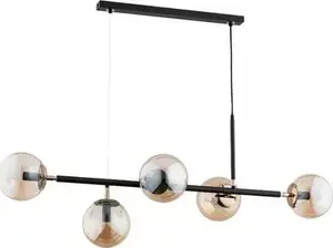 Pendant lamp No name 63020 — 5‑light hanging fixture, E14 sockets, max 40W, black