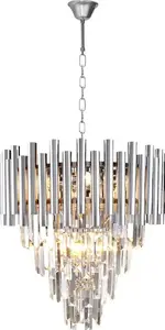 Pendant lamp MILAGRO Madison glamour chrome ML5991 — hanging ceiling light, chrome finish