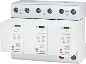 Surge Arrester ETI ETITEC SM T12 300/25 3+0 — Type T1/T2 (B, C) without leak current
