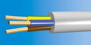 Power cable NKT Cables YDYżo 3x4 mm 750 V white — fixed electrical installation