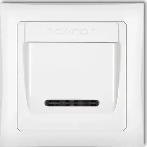 Выключатель настенный Karlik Deco DSHSO-1 с рамкой Deco Soft, гостиничный, белый