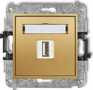 USB wall charger Karlik 29MCUSB-3 single port 5V 2A gold
