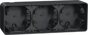 Настенная основа Schneider Electric Mureva Styl 3x горизонтальная антрацит MUR37713