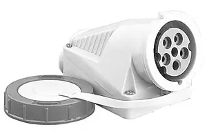 Industrial socket Polam Nakło 32A 3P+N+PE IP67 insulated 220/380V model 2646-137