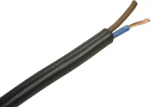 Flexible electrical cable No name OMY H03VV-F 2x0.5 mm² 300/300V, black reels (MPN 29736)